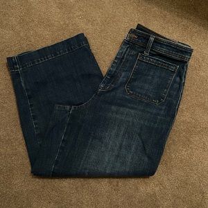 Talbots blue flawless high waist crop curvy jeans size 10